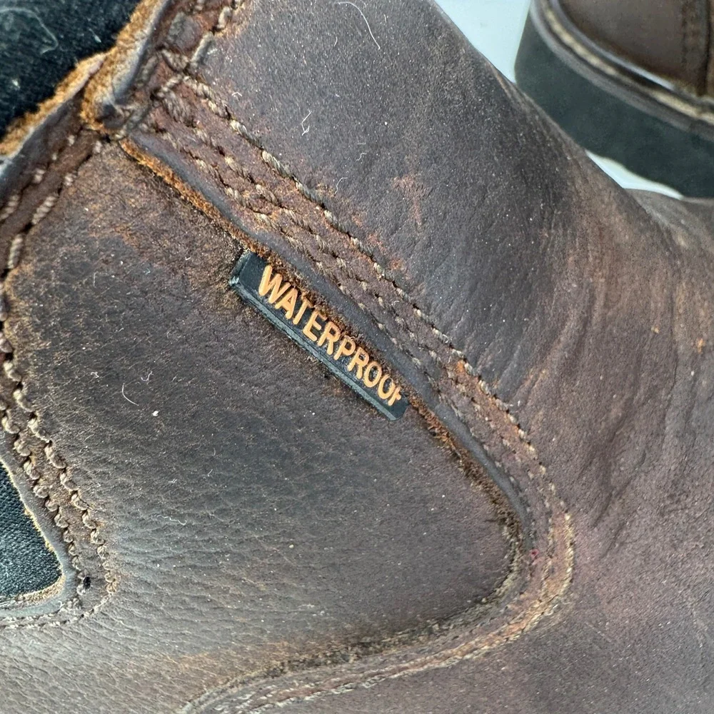 Carhartt CMS4190 Romeo Waterproof Work Boots Men 12 M Brown Leather EH Soft Toe